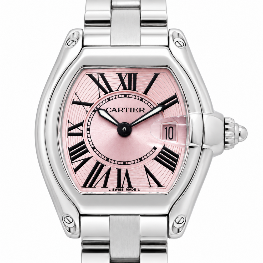 Cartier Roadster Small 31X37MM W62017V3 Pink Dial Watch